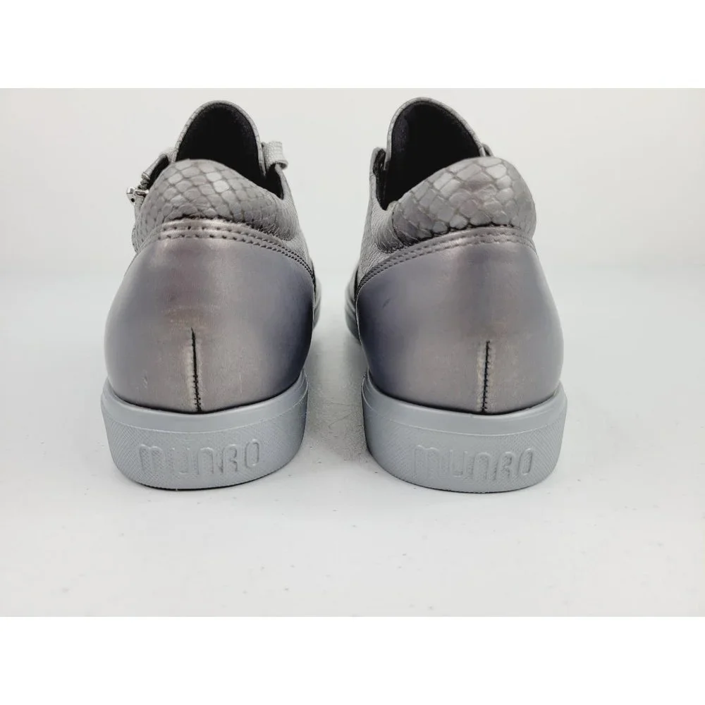 Munro "Gabbie" Leather Gray Sneakers_6